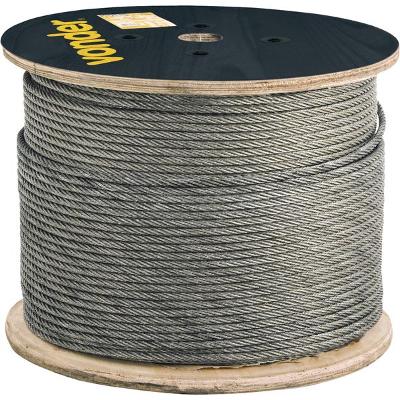 Cabo de aço af 1/2" alma de fibra 6x19s galv c/ 100m Vonder