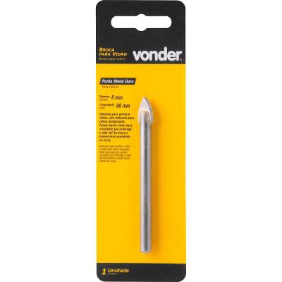 Broca para Vidro 8,0x80 mm Vonder