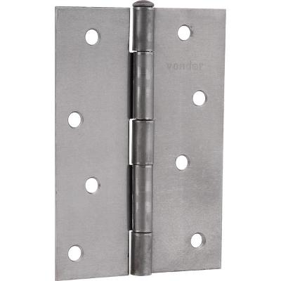 Dobradiça para porta 4" aço carbono polido Vonder
