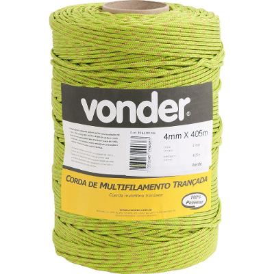 Corda Trançada 12,0mm 11,0kg 111m Verde Vonder