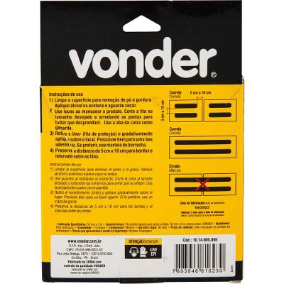 Fita antiderrapante 50 mm x 5 m neon fotoluminescente Vonder