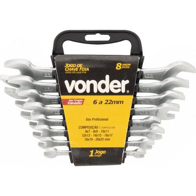 Jogo Chave Fixa 6-22mm Cromo Fosco 8 pçs Supor Vonder