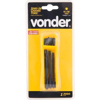 Jogo chave torx t9-t40 canivete plástico c/ 8 pç vtx2 Vonder