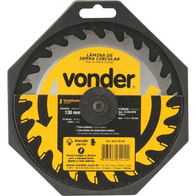Lâmina Serra Circular Vídea 400x30x4,5mm 24D 3300 Rpm Vonder