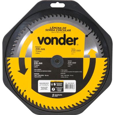 Lâmina Serra Circular Vídea 450x30x5,0mm 60D 2900 Rpm Vonder