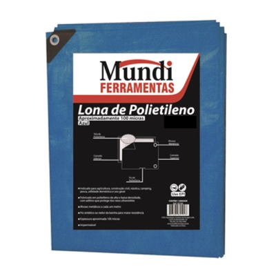 Lona de Polietileno Azul 8x5 metros Mundi