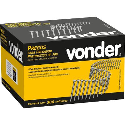 Prego Anelado 64mm Carretel com 300 peças para PP 700 Vonder