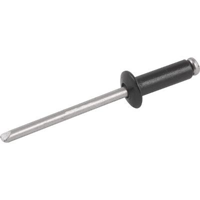 Rebite Alumínio Preto 4,0x12mm 412 com 1000 peças Vonder