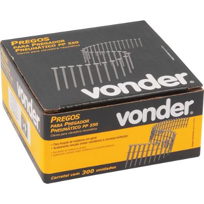 Prego Anelado 38mm Carretel 300 pçs p/ Pregador Pp550 Vonder