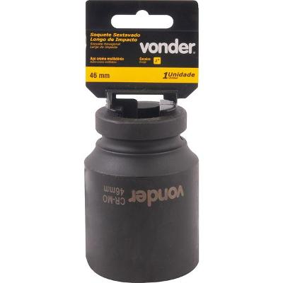 Soquete Sextavado Impacto Longo Enc 1" 46mm Aço Cromo Vonder
