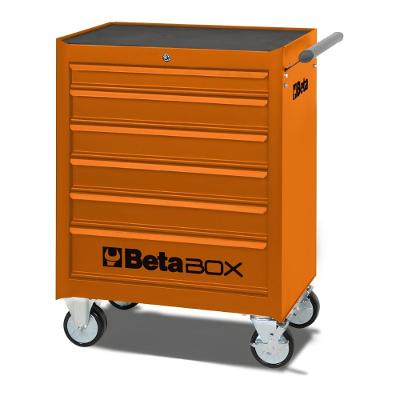 Carrinho de Ferramentas 400KG Laranja 6 Gavetas com Guias Telescópicas C04-BOX-O Beta