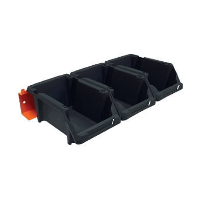 Suporte com 3 Gavetas N3 Preto Parede E Painel Presto