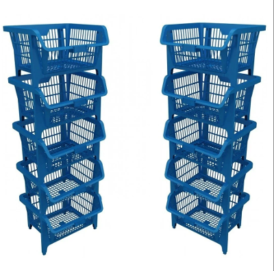 Cesto Expositor Medio Empilhável Azul Presto