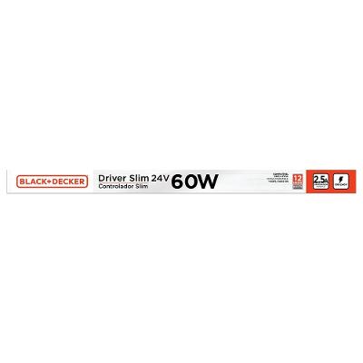 Fonte Driver Slim Fita de Led 100-240V 2.5A 60W Black+Decker