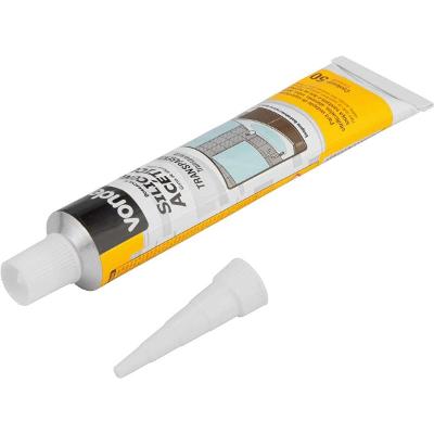 Borracha Silicone Transparente 50G Acético Blister Vonder