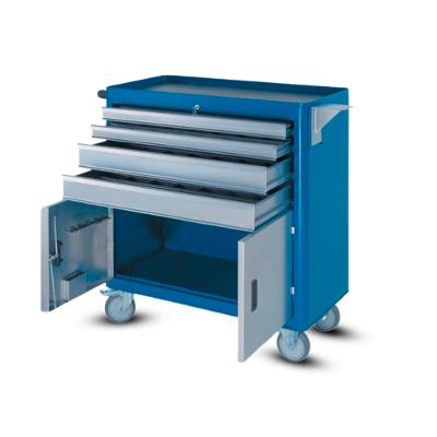 Carro para ferramentas com 4 Gavetas e 2 Portas 156B CMB