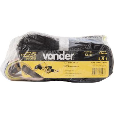 Cinta amarração carga c/ catraca 1,5tx4,6m 28mm cc150 Vonder