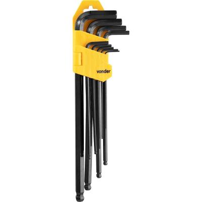 Jogo Chave Allen 1,5 A 10mm CRV 9 Peças Vonder