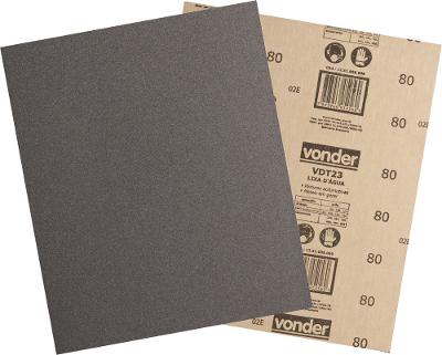 Lixa Folha D'agua G80 225x275mm vdt-23 com 50 peças Vonder