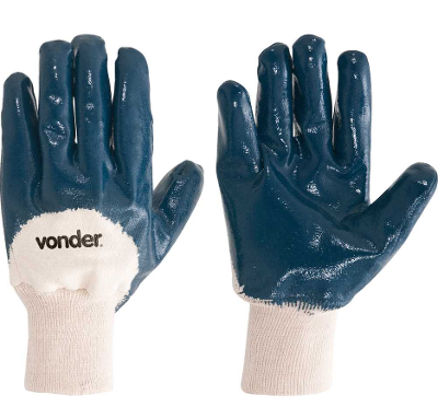 Luva Malha/Nitrilica Azul Tam.9 Vonder