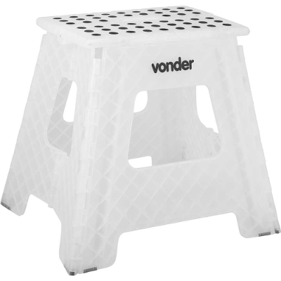 Banqueta Plástica Dobrável 360 mm Transparente Vonder