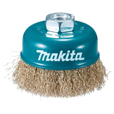 Escova Aço Copo 75 mm M14 Ondulado Latonado Fio Trançado Makita D-39768