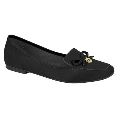 Sapatilha Moleca Camurça Feminina - Preto
