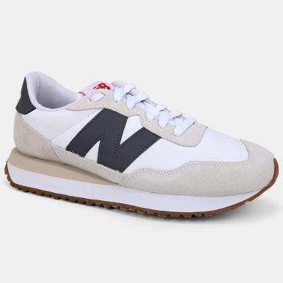 Tênis New Balance 237 Masculino - Chumbo e Bege
