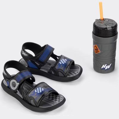Sandália Grendene Kids Hotwheels Cup Menino - Preto e Azul