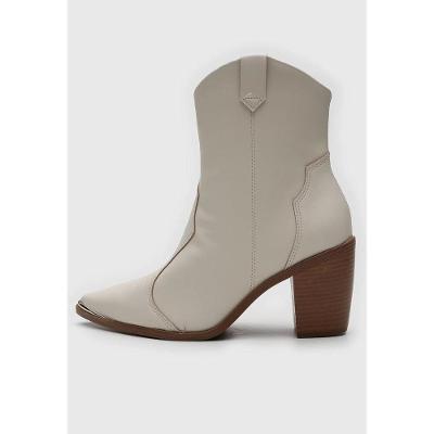 Bota Western Cano Baixo Vizzano Feminina - Branco