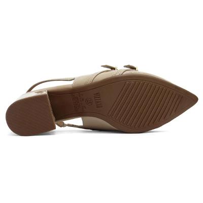 Scarpin Vizzano Slingback Salto Bloco - Bege