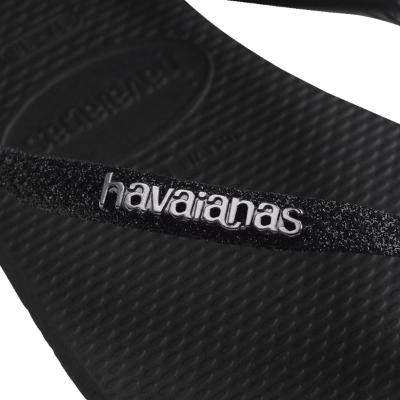 Chinelo Havaianas Slim Glitter II Feminino - Preto
