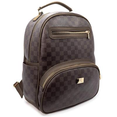 Mochila Casteliê Casual Feminina - Marrom e Dourado
