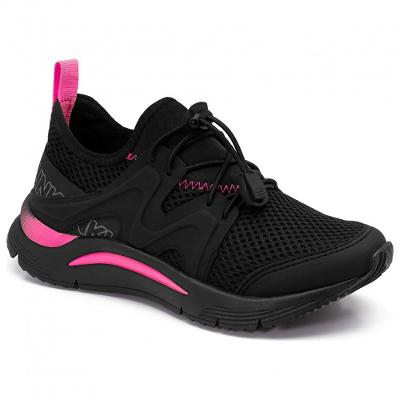 Tênis Infantil Klin New Sport Menina - Preto e Rosa