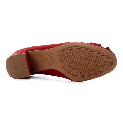 Scarpin Couro Usaflex Napa Joanete Salto Médio - Vermelho