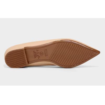 Sapatilha Vizzano Salto Baixo Bico Fino - Nude