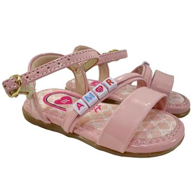Sandália Infantil Molekinha Amor Menina - Rosa
