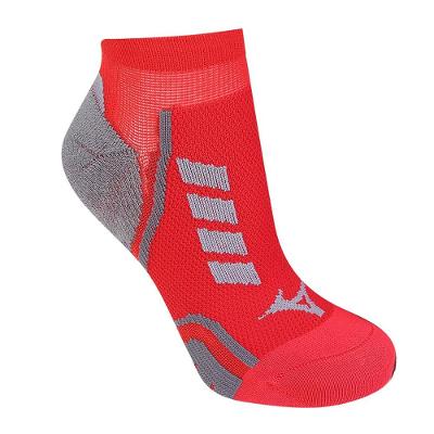 Meia Mizuno Cano Baixo Race Low - Vermelho e Cinza