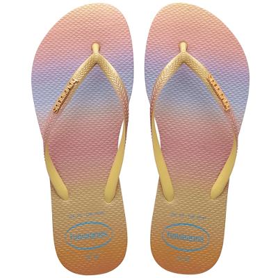Chinelo Havaianas Slim Gradient Sunset Feminino - Amarelo Limão