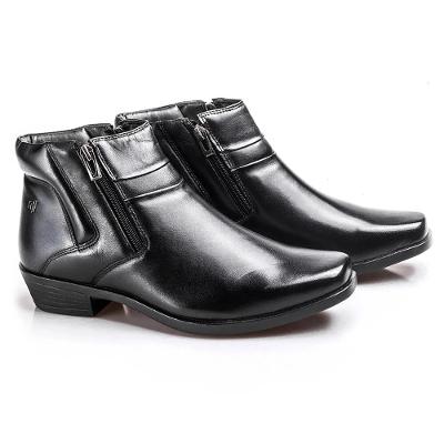 Bota Couro Rafarillo Way Masculina - Preto