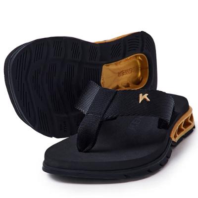 Chinelo Infantil Kenner Rakka Kids - Preto e Dourado