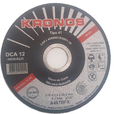 Disco de Corte 9" - 230x2,0x22,2mm - Kronos Speed Coot