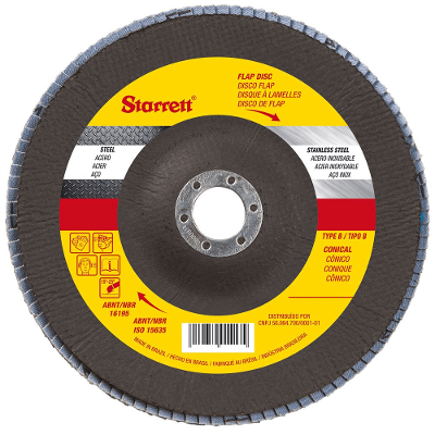 Disco Flap Acabamento 7" - 180x22,2mm G120 - Starrett