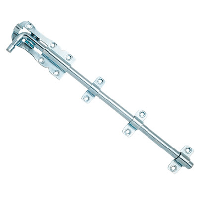 Trinco Redondo 16" / 400mm Zincado Branco com Parafusos - Mundial