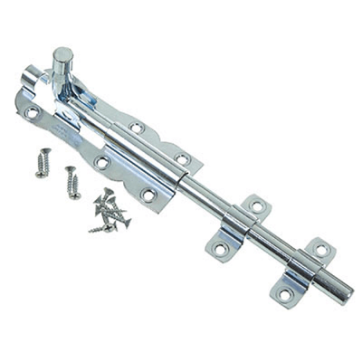 Trinco Redondo 10" / 250mm Zincado Branco com Parafusos - Mundial
