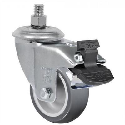 Rodízio Giratório 3" Schioppa com Freio - GLE 312 BP G
