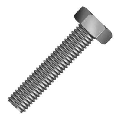 Parafuso Sextavado - 3/8x50mm - Rosca Total sem Porca - Zincado - 10 unidades