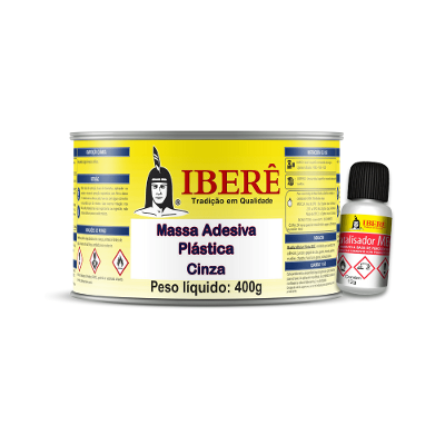 Massa Plástica Cinza Iberê com Catalisador - 400g