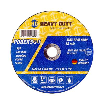 Disco de Corte 5x1 Inox - 177,8x1,6x22,2mm - Heavy Duty