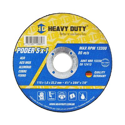 Disco de Corte 5x1 Inox - 115x1,0x22,2mm - Heavy Duty